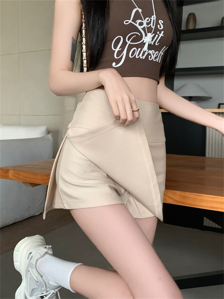 American Sports Skirt Women's 2024 Summer Design Split Hip Skirt Skirt Hot Girl A- line Skirt
