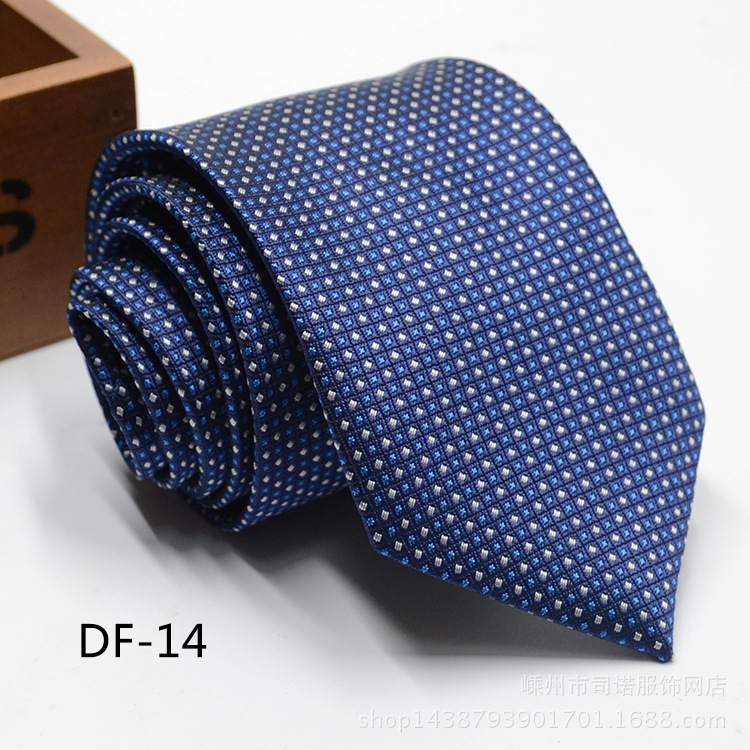 Picture of Tie business formal men's tie polyester yarn Arrow 8cm business tie