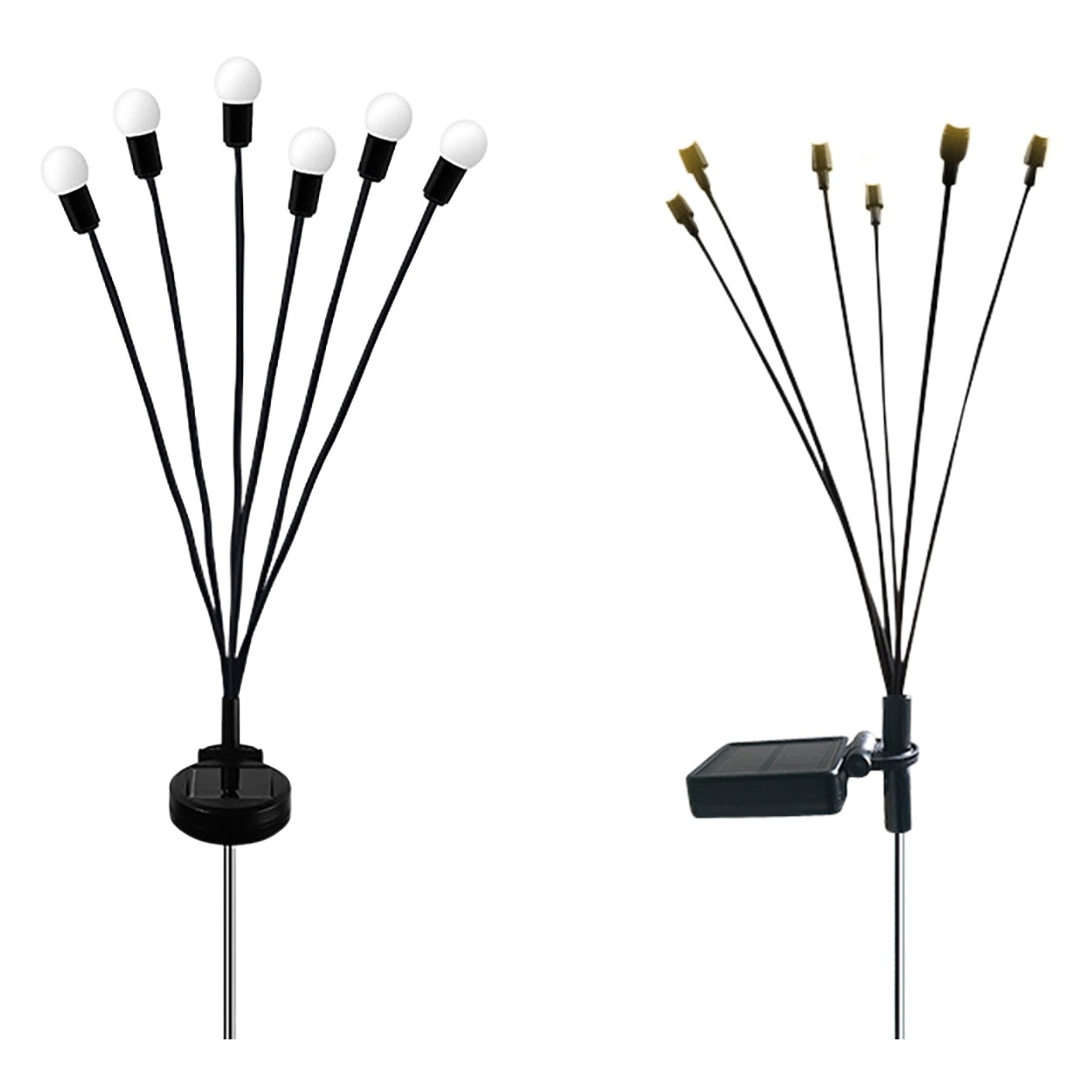 Wind-driven solar Firefly lamp Courtyard atmosphere decoration LED swing star explosion lamp solar ball floor plug lamp