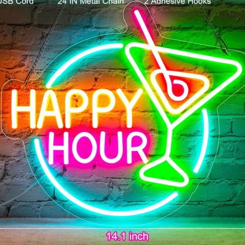 Picture of Amazon Temu Foreign Trade Bar Bar Beer Beer Cocktail Decorative Light Shape Neon Light Customization