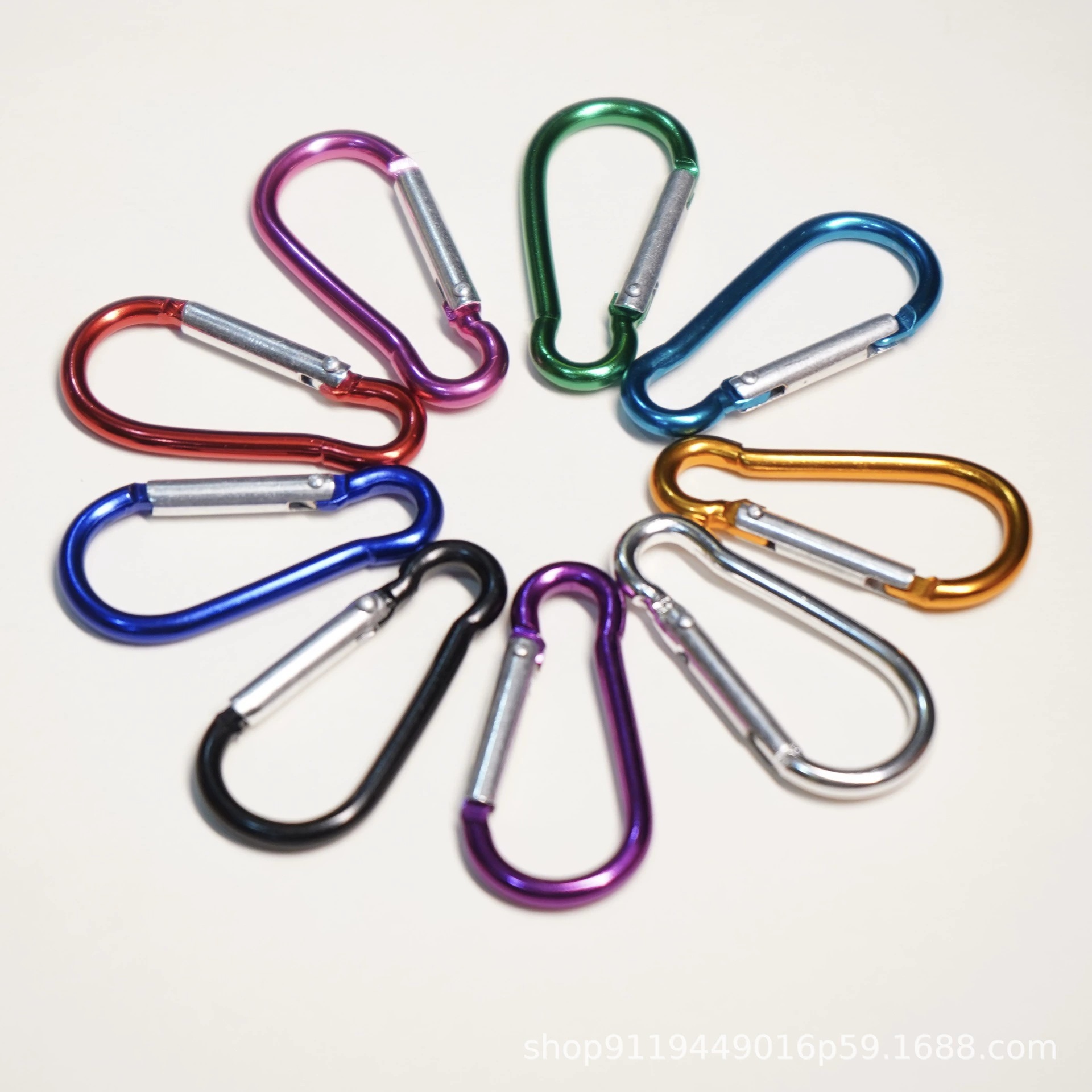 Picture of No.5 gourd buckle aluminum alloy spring mountaineering buckle mountain climbing backpack key chain outdoor quick hanging