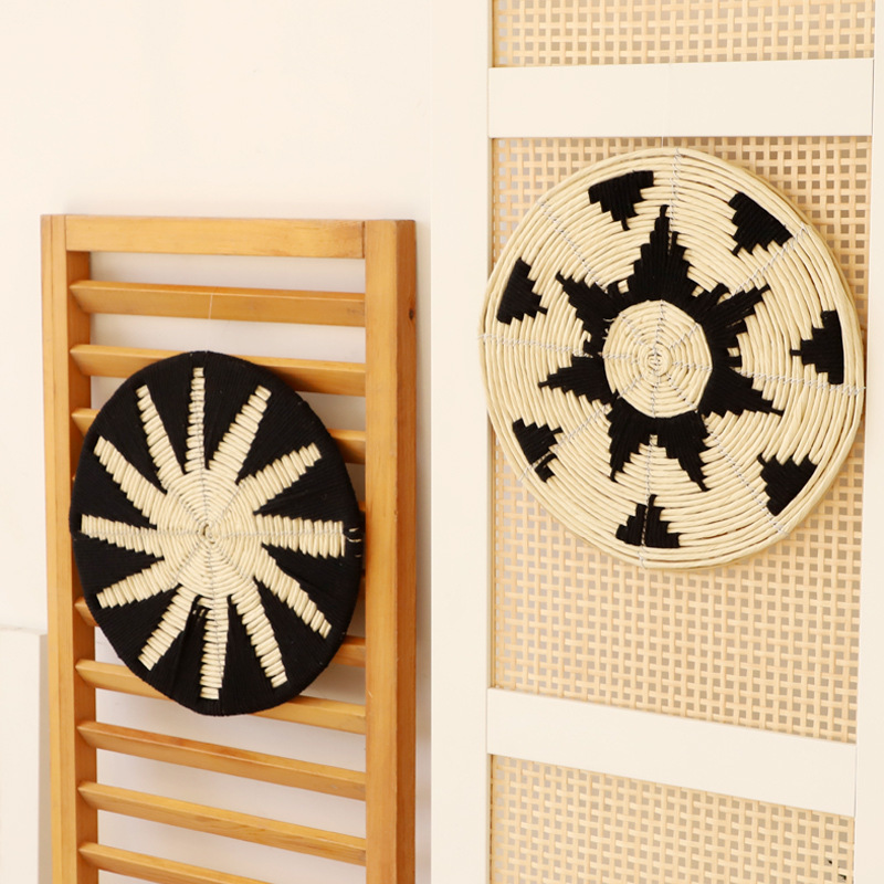 Picture of New Chinese style wall hanging three-dimensional wall decoration creative living room entrance background wall decoration disc floral decoration pendant