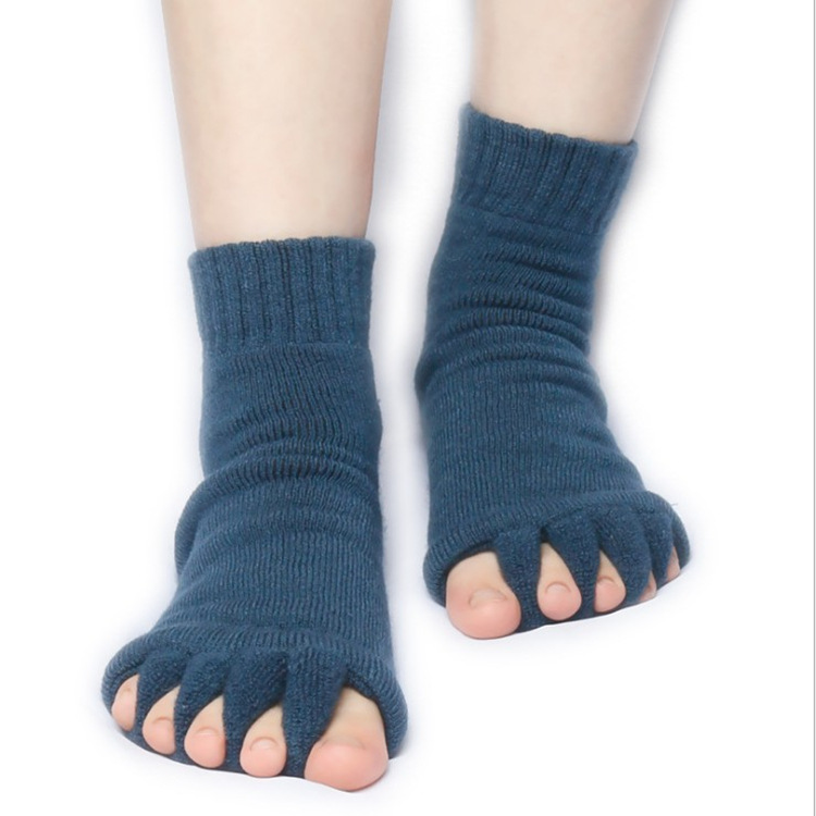 Japanese and Korean Yoga Socks Five-Finger Socks Acrylic Cotton Toe Socks Five-Toe Socks Open Toe Socks Correcting Thumb Valgus