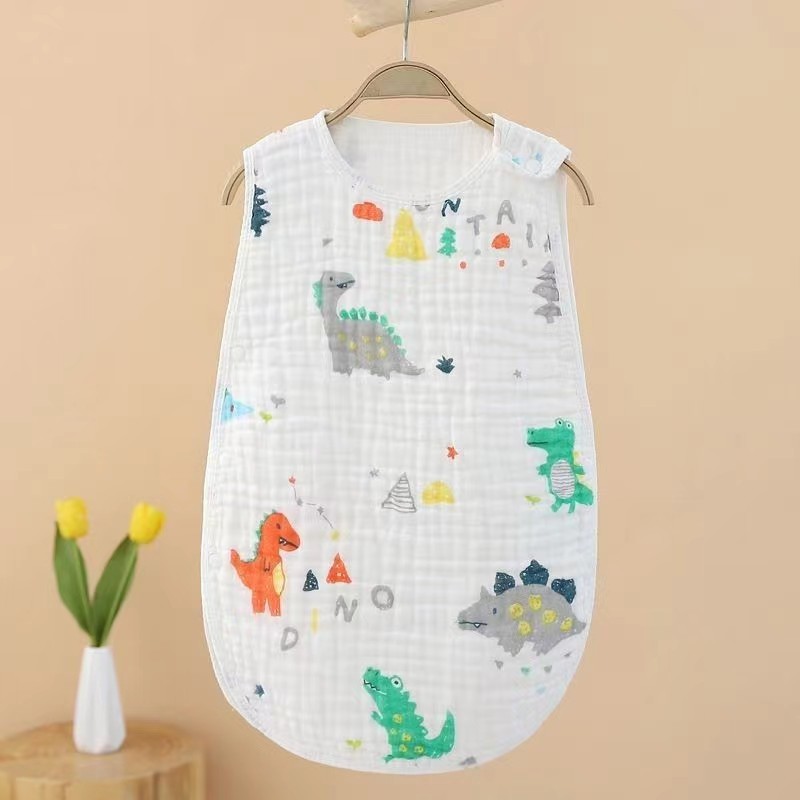 Picture of Baby gauze sleeveless sleeping bag cotton summer thin baby vest newborn children kick-proof quilt wholesale
