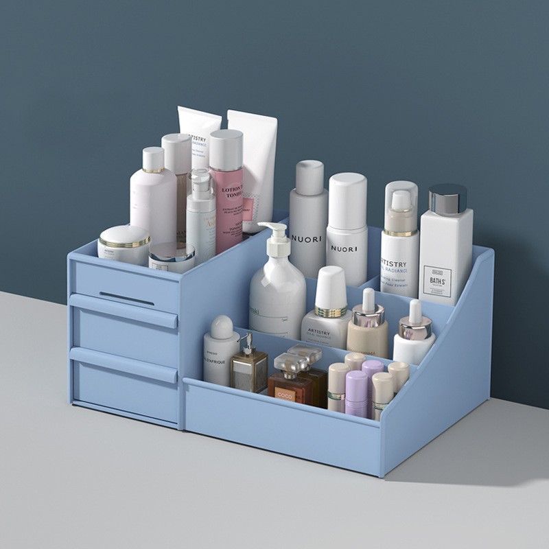Picture of Drawer-type Desktop Stationery Organizer Sundries Storage Rack Storage Rack Desktop Cosmetic Storage Box