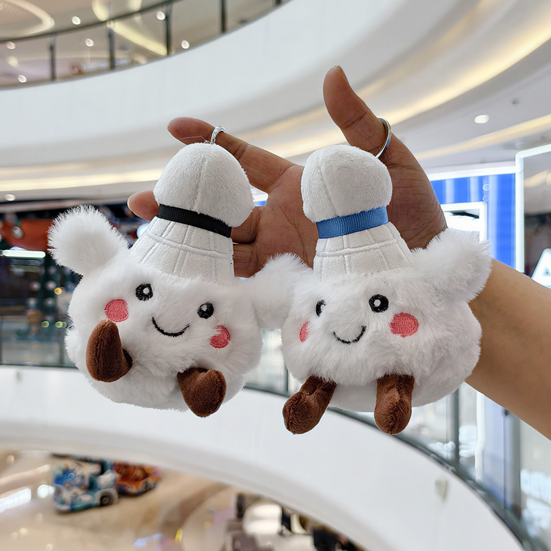 Cute and Adorable Internet Celebrity Badminton Small Pendant Plush Toy Doll Cartoon Bag Charm Keychain Doll Toy