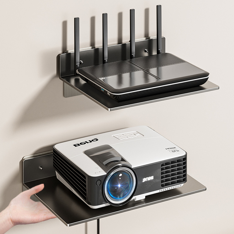 Router Storage Rack Punch-free Wall-mounted TV Set-top Box Wifi Bracket Wall-mounted Storage Rack Storage Box