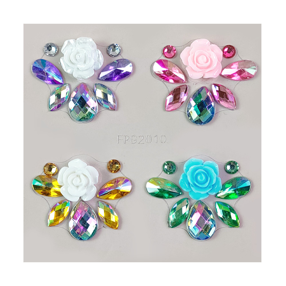 Picture of Eyebrow Diamond Paste Cross-border Face Diamond American Holiday Party Rhinestone Gem Paste Rainbow Eye Makeup Stage Makeup Tattoo Paste Diamond