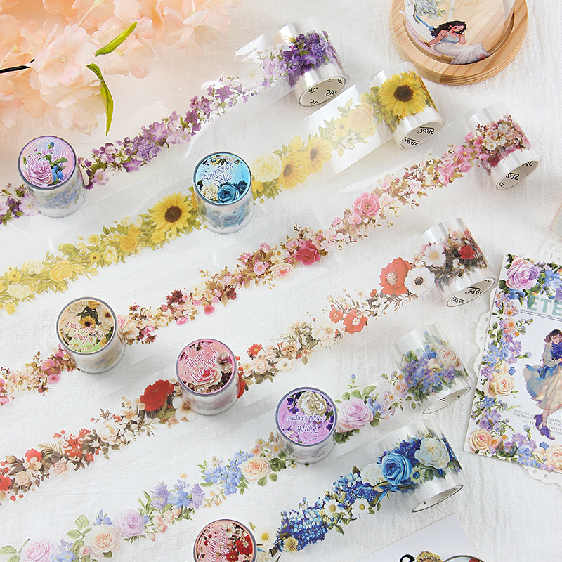 Picture of Yuezhen Dream Flower Wizard of Oz Flower Strip Decorative Hand Account Tape Cross-border Waterproof pet Tape Hand Account Sticker Roll