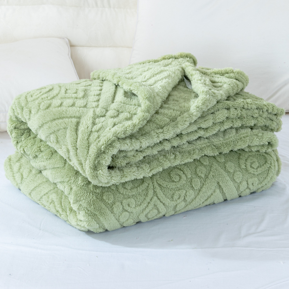 Moran Home Textile 280GSM Tafu Fleece Single Layer Double-sided Fleece Blanket Cross-border Hot Selling Four Seasons Lunch Break Blanket