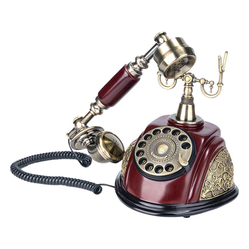 European Retro Rotary Phone Party Birthday Greeting Audio Guest Book Voice Wedding Telephone Retro Style