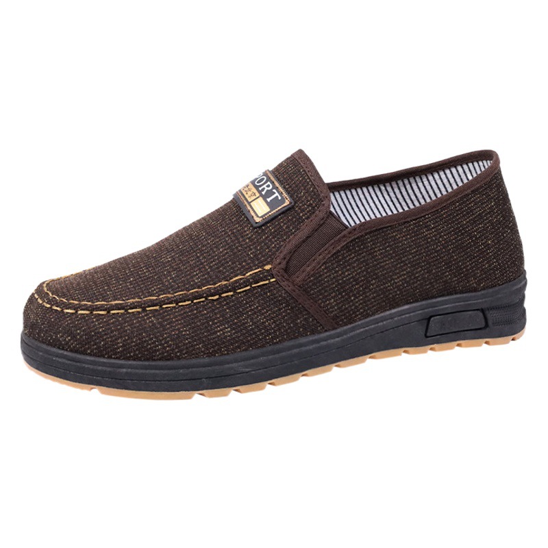 Beef sole: old Beijing cloth shoes men's board shoes light breathable canvas shoes comfortable soft work shoes