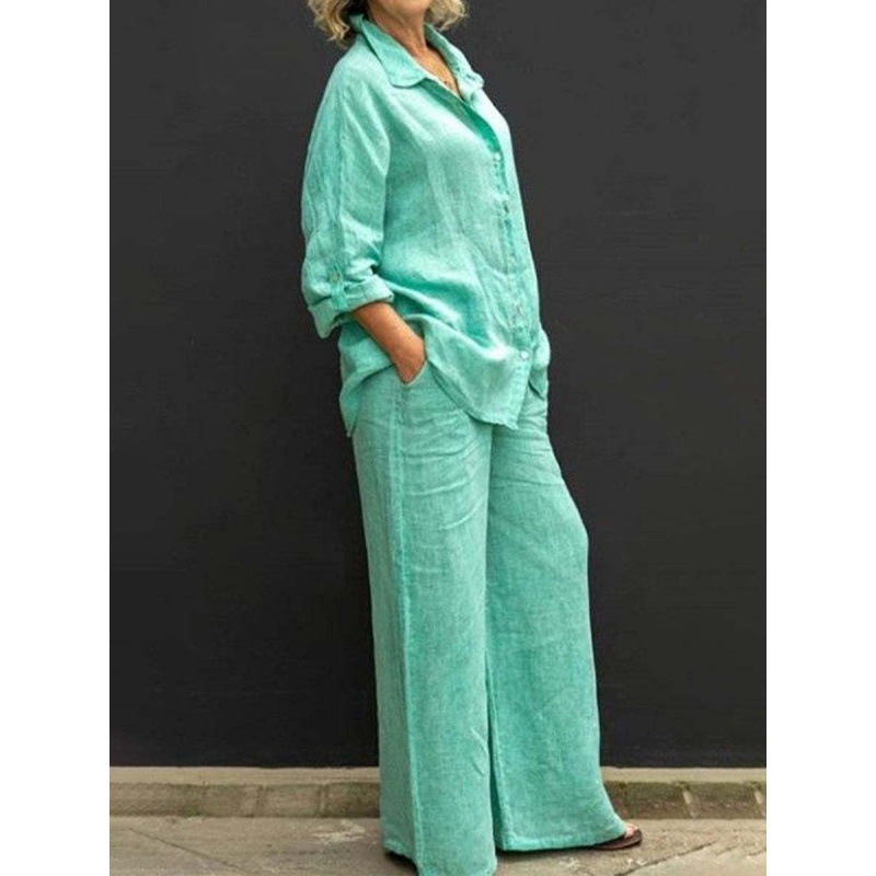 Picture of Foreign trade new ladies shirt suit 2024 leisure city suit independent station women's AliExpress Amazon