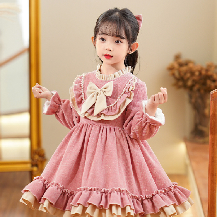 Picture of Korean Autumn and Winter Long Sleeve Girl Princess Dress One-year-old Girl Baby Dress Girl Stylish Autumn Dress dress