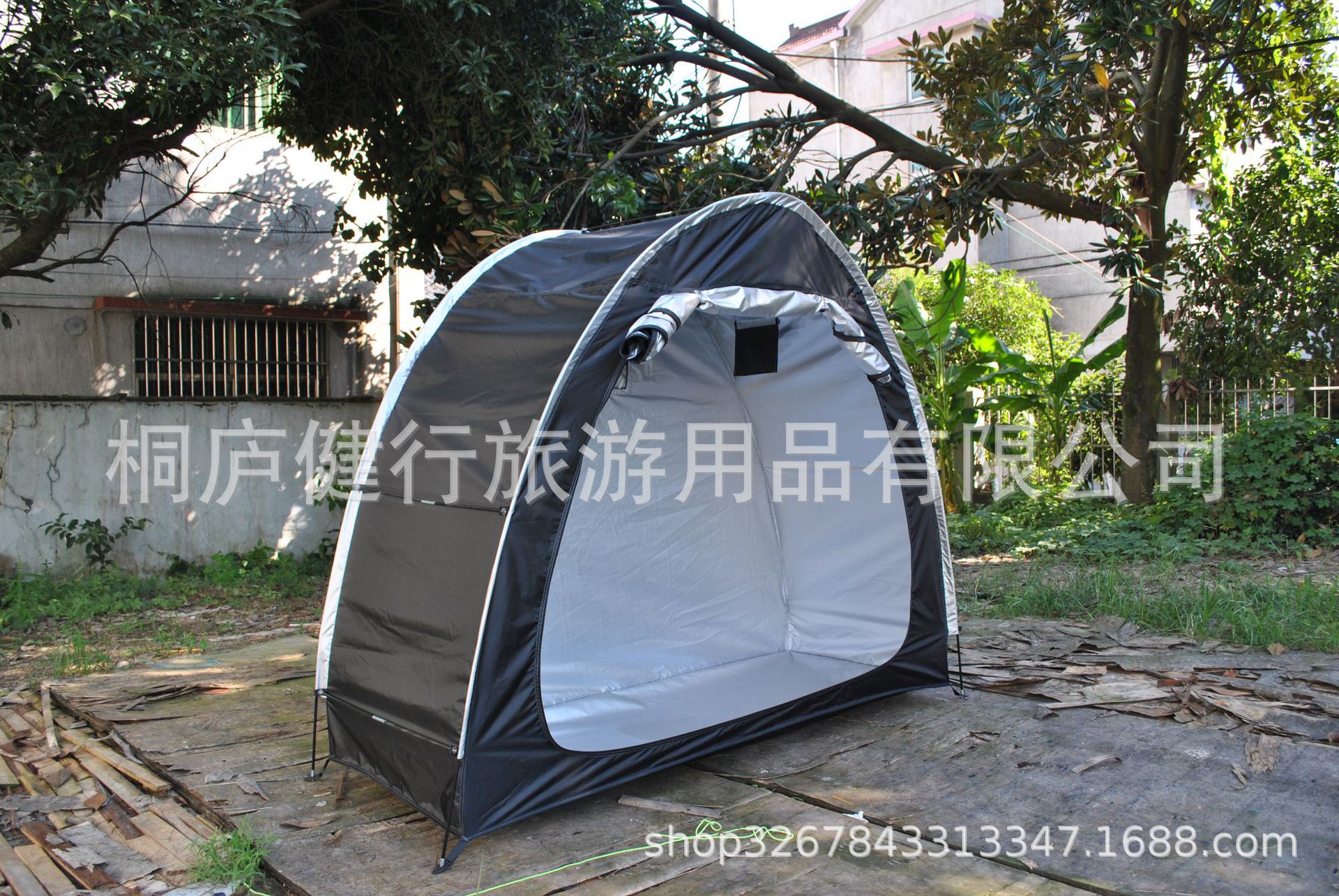 Picture of 50 foreign trade export printed logo, outdoor cycling tent, storage room tent single car shed tent