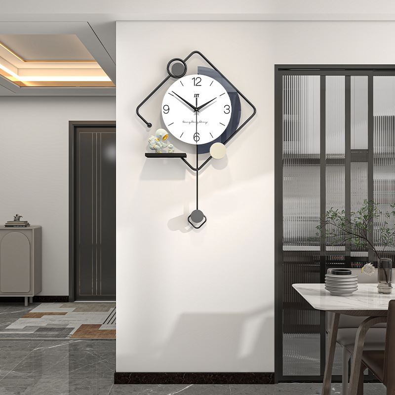 Picture of Modern personalized creative clock high-grade wall-mounted home dining room entrance background decoration hanging clock living room simple