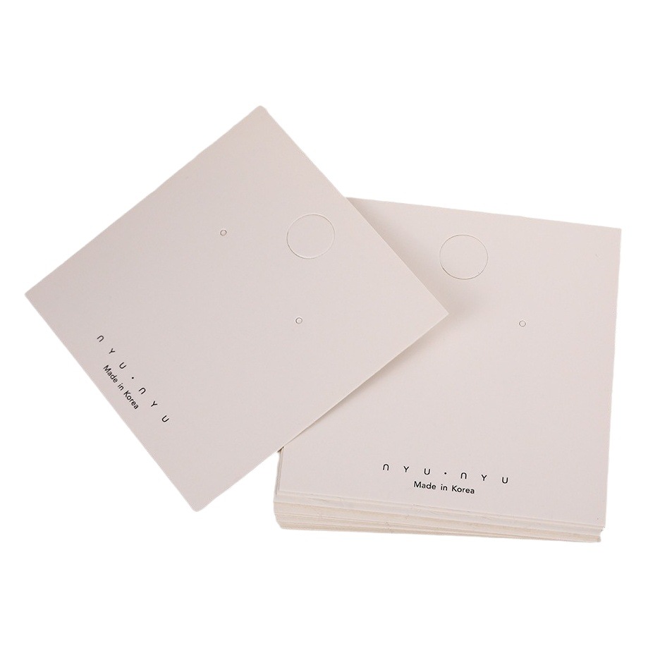 Korean style simple jewelry packaging card earrings earrings cardboard perforated printing hanging card creative display card