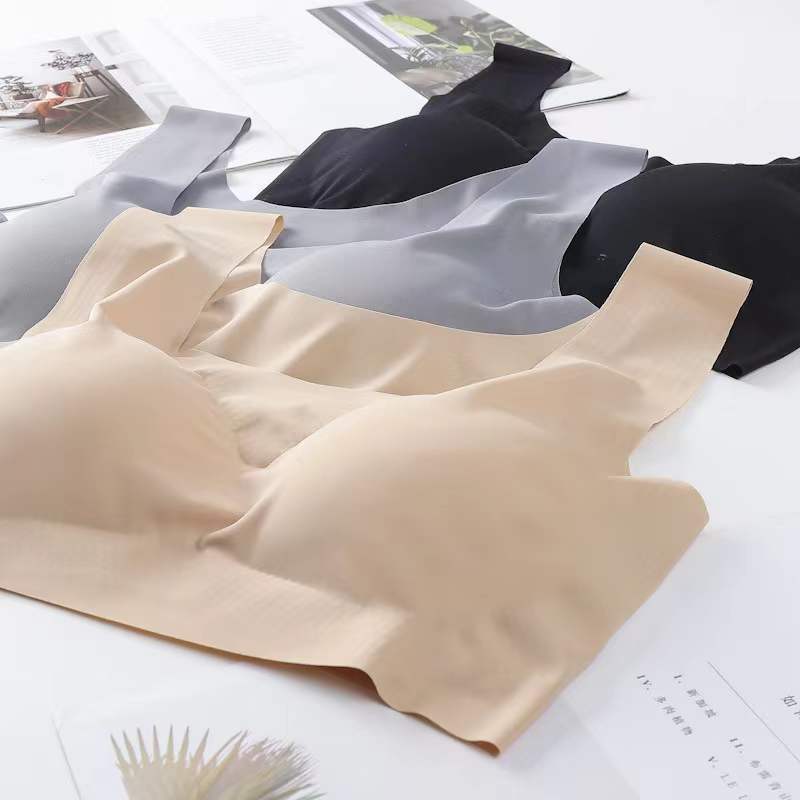 Picture of Hot-selling peace-of-mind vest bra women's wireless bra Ice Silk one-piece seamless women's underwear wholesale