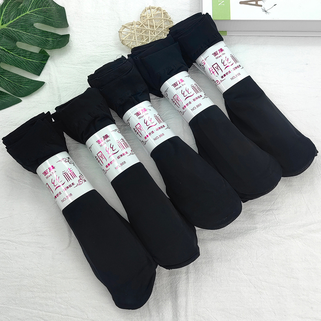 Picture of Factory summer ladies thin core-spun silk chili short stockings wear-resistant reinforcement anti-off steel wire socks wholesale