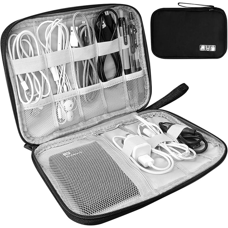 Multi-functional waterproof charging data cable storage bag large capacity digital accessories headset U disk excellent shield finishing bag