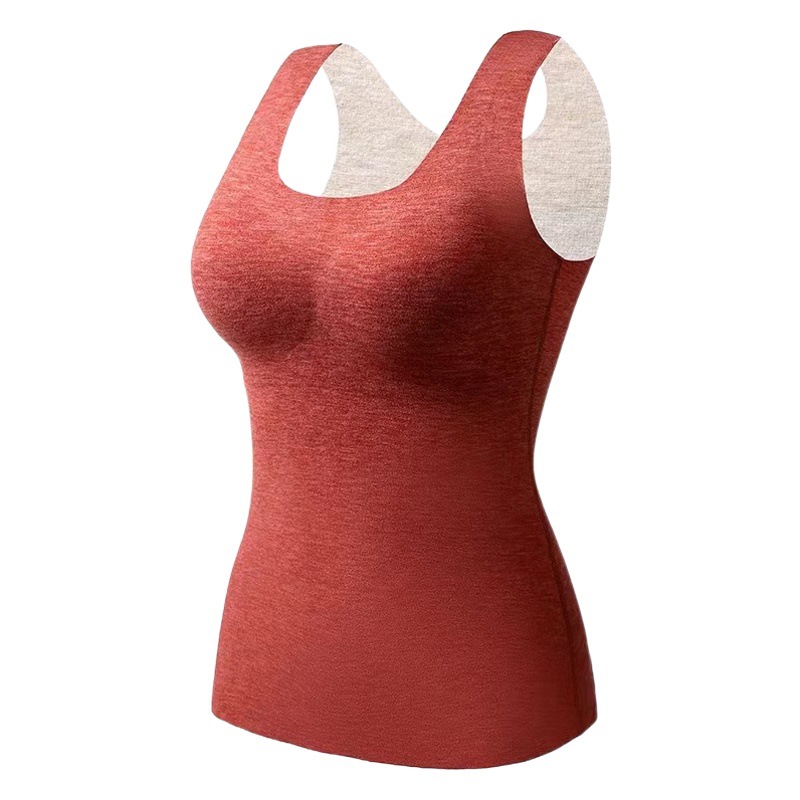 Picture of Double-Sided German Velvet Women's Cashmere Silk Vest with Chest Pad, Thermal Vest, Autumn Coat, Heating, Seamless Inner Wear, Can Be Worn Outside