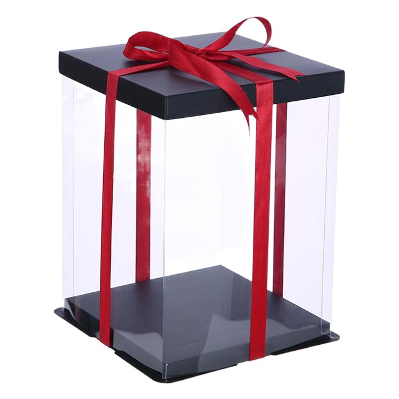 4 Inch Transparent Cake Box 6 Inch 8 Inch 10 Inch Single Layer Double Layer Height Internet Celebrous Birthday Cake Packaging Box