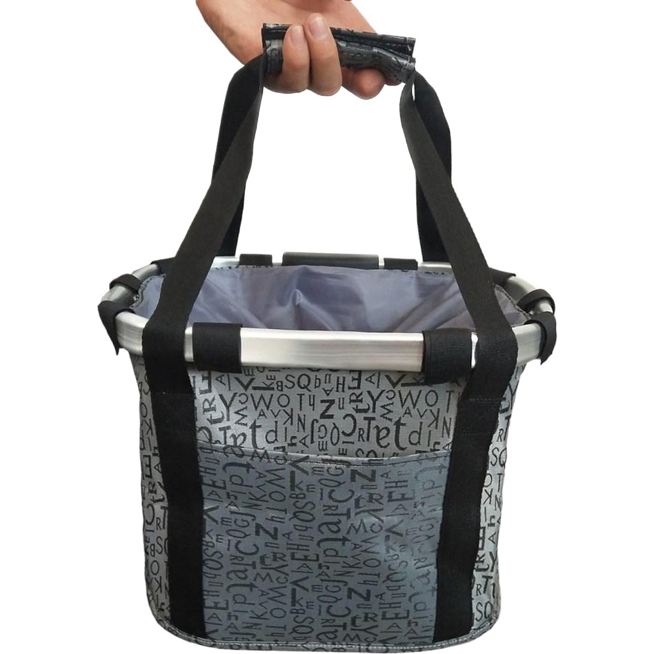 Cross-border Folding Bicycle Basket Aluminum Alloy Mountain Bike Folding Flower Cloth Basket Outdoor Bicycle Accessories