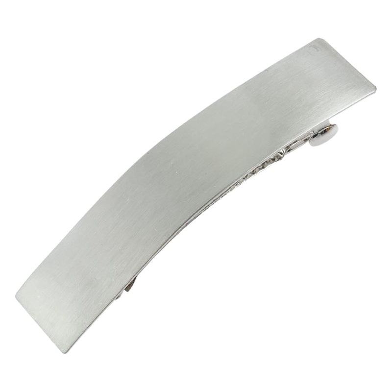 New Pure Flat Surface Rectangular Brushed Effect Spring Clip European and American Noble and Atmospheric Hair Accessories Travel Commemorative Headwear