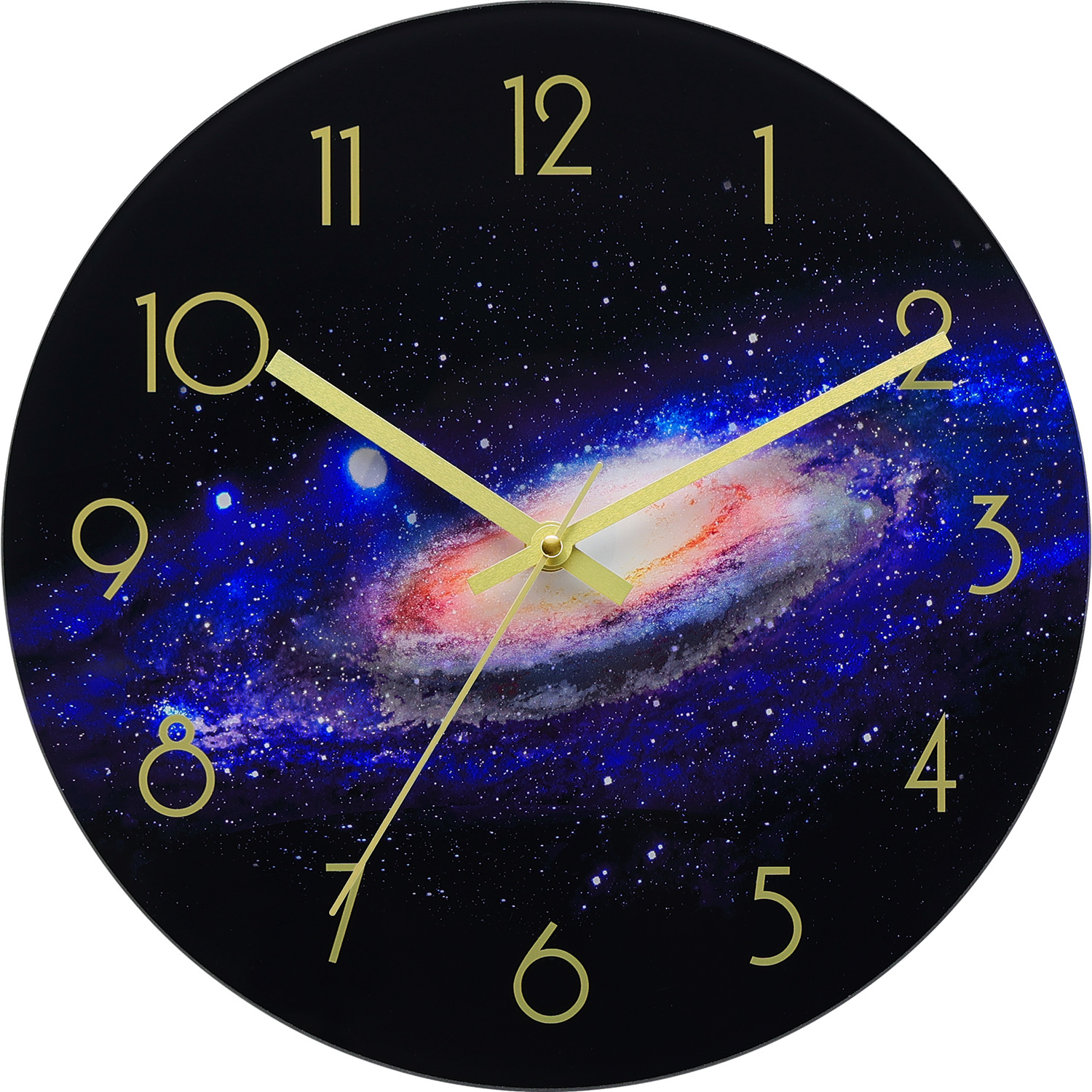 Spot Cross-Border Universe Starry Sky Luminous Wall Clock Three-Dimensional Acrylic Clock Bedroom Living Room Decoration Silent Wall Clock