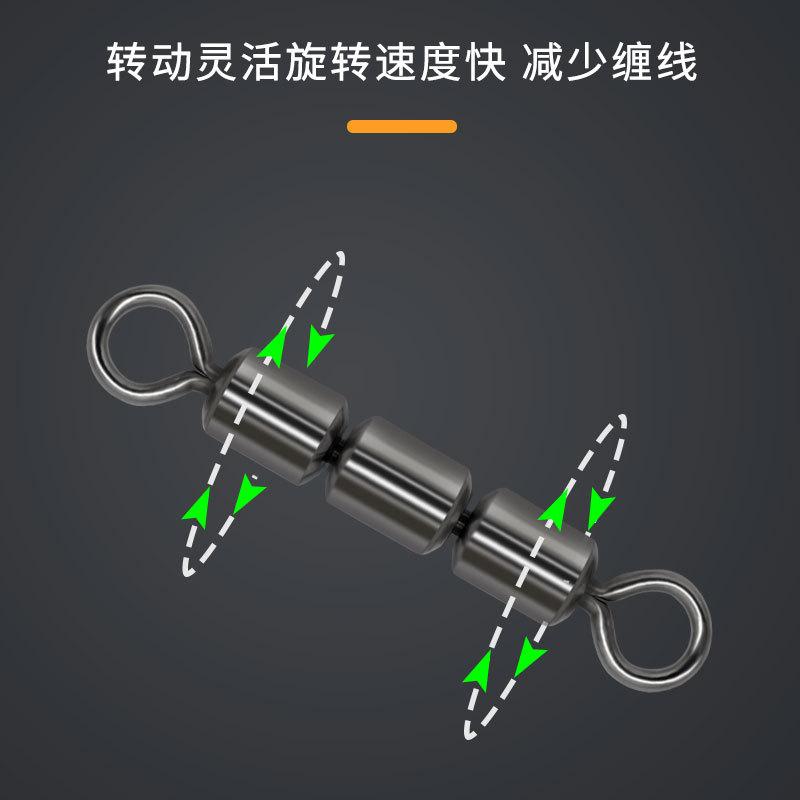 Picture of Fishing Supplies, Fishing Gear, Small Accessories, American Swivel, High-Speed Eight-Character Ring Connector, High-Speed Three-Link