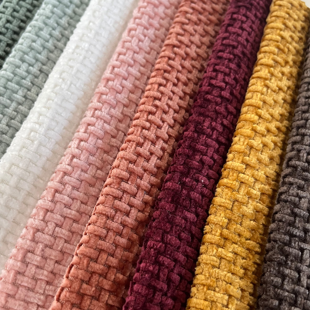 Picture of F508 in stock Straight Supply Oblique Fishing Net Pattern Chenille Sofa Cotton Linen Fabric Sofa Cover Pillow Cushion Linen Fabric