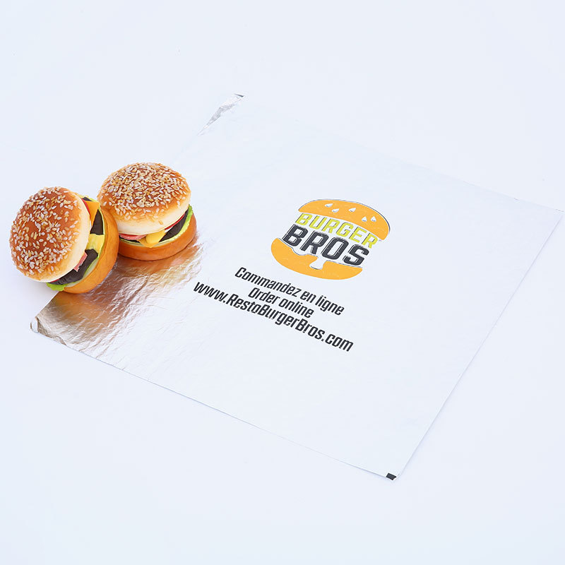 hamburger aluminum foil composite paper hamburger packaging hamburger sandwich takeaway hamburger paper custom printed aluminum foil paper logo