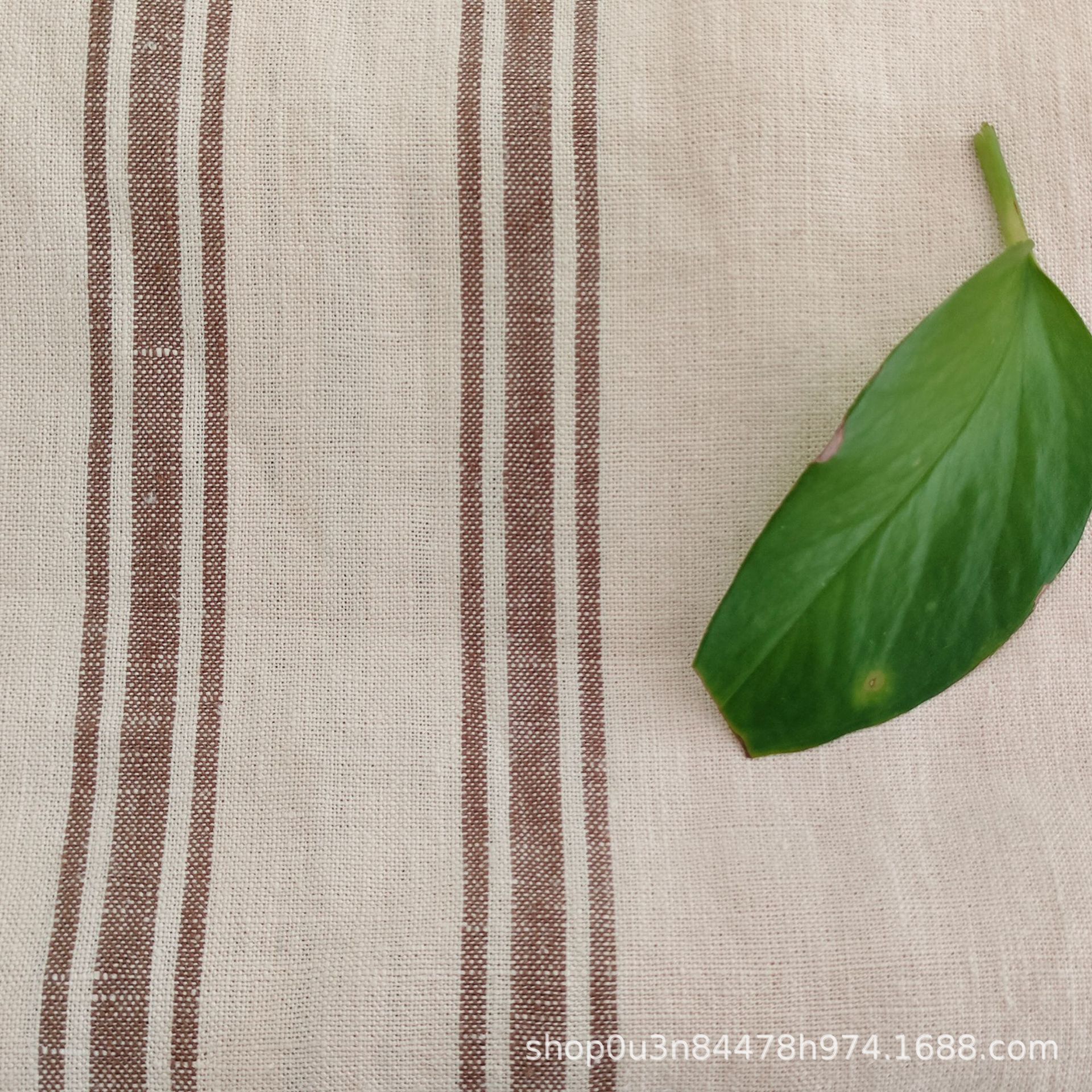 Picture of Pure Linen Vertical Stripe Blanket Fabric French Pure Linen Strips Blanket Cloth Enzyme Wash Linen Cover Blanket Cloth