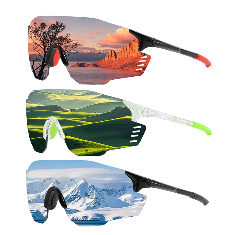 Cross-border cycling glasses, outdoor sports color-changing sunglasses, windproof and sandproof mountain mountain road cycling hiking goggles