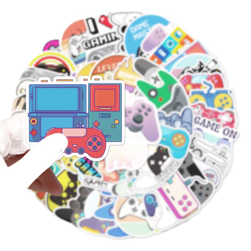 50 gamepad graffiti stickers personalized cross-border tide play creative DIY skateboard luggage stickers waterproof