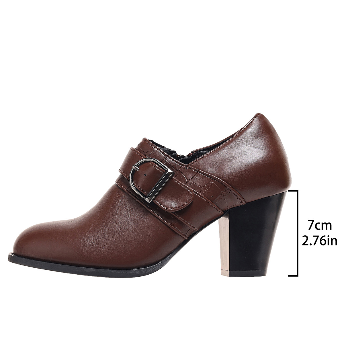 Picture of Juhiti Spot 2024 New European and American Fashion Export Large Size Women's Shoes Amazon Women's Fashion Glossy Thick Heels