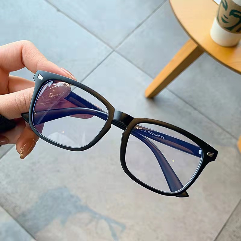 Picture of Jite 5010 Flat Simple Square Glasses Frame Full Frame Glasses Rivet Anti-Blue Light Glasses
