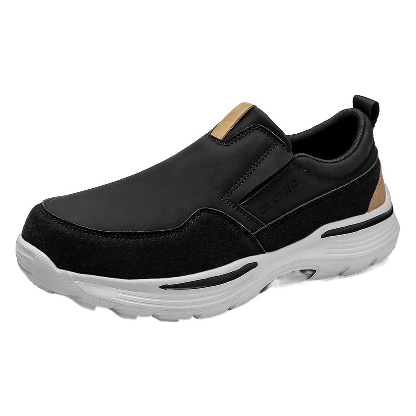 Foreign Trade Leather Men's Casual Shoes Cross-Border Large Size Slip-On Lightweight and Comfortable Men's Shoes Ready for Wholesale Breathable Shock Absorption