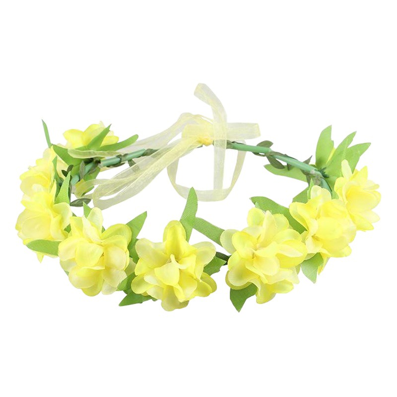 Children's Simulated Flower Garland Headdress Princess Dress Hair Accessory Bohemian Seaside Vacation Mermaid Accessory for Women