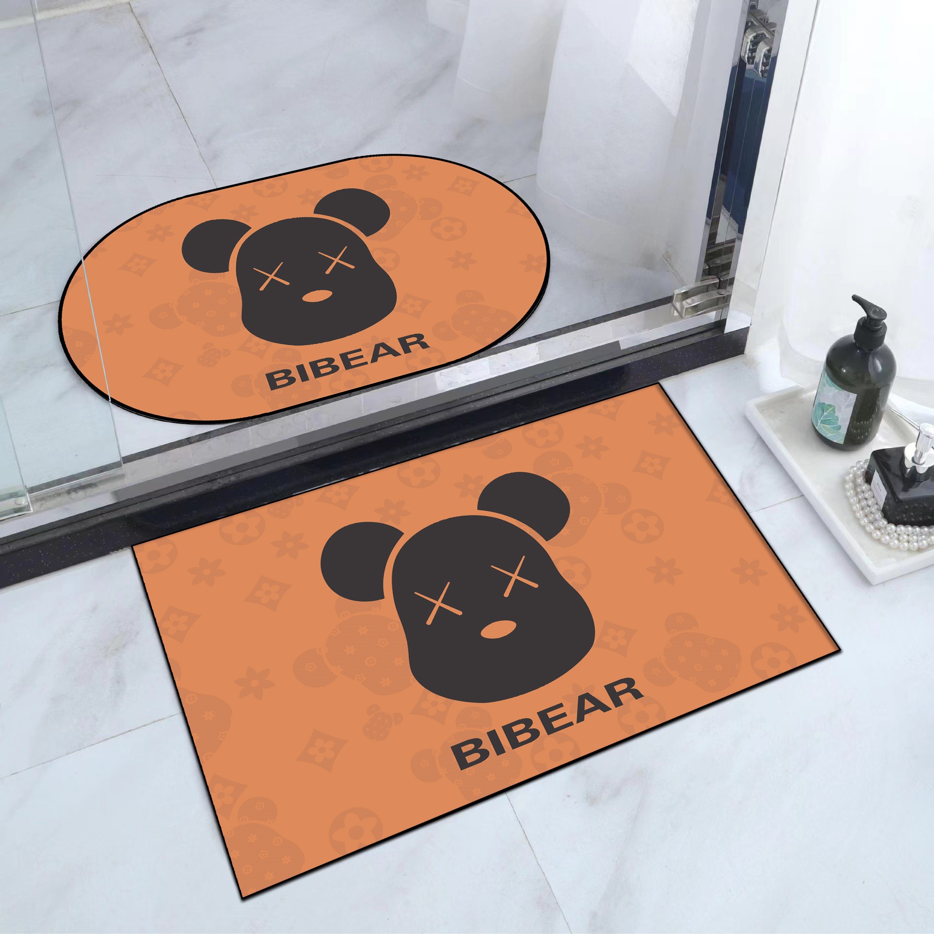 Picture of A generation of hair bathroom non-slip mat entrance entrance absorbent mat cross-border household bathroom printing mat