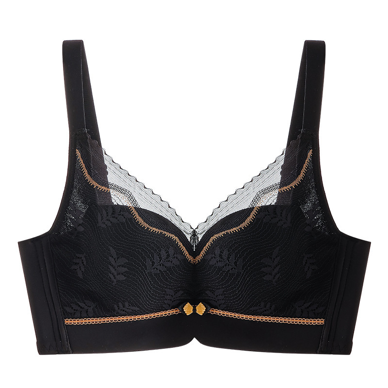 Picture of Summer Women's Thin Bra with Side Breast Gathering, Anti-Sagging, Lifting, Breathable, Air-Conditioned Hole Cup, Adjustable Bra