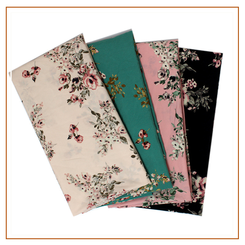 1000D Four-Way Stretch Fabric, Polyester Printed Fabric, Women's Nightgown, Cheongsam, Hot Selling Pattern, High Elasticity