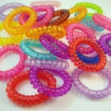Picture of Candy Color Bold Bracelet Telephone Line Hair Ring Extra Large Rubber Band South Korea Headwear Hair Accessories Headband Spring Ring