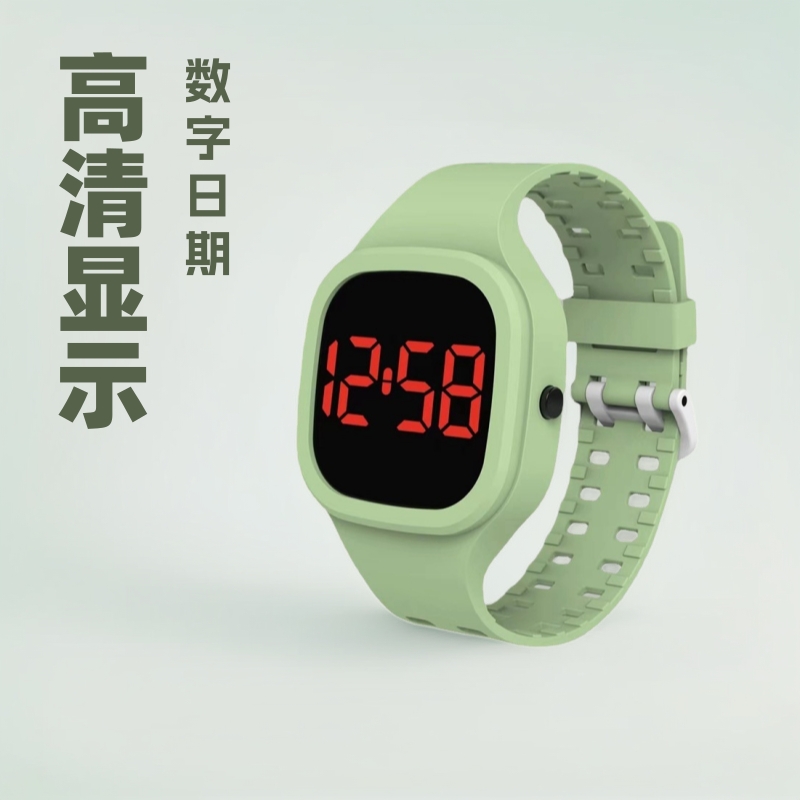 Source factory LED electronic watch T3 display digital time student children sports high color value electronic watch
