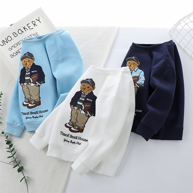 Cross-border Boys' Sweatshirt Long Sleeve Autumn and Winter Children's Wear New Coat Top Big Children's Sweatshirt Children's Pullover