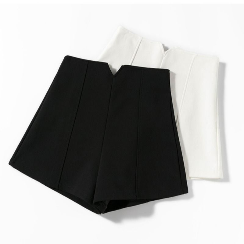 Stretch Shorts Women's Summer High Waist 2022 New All-Match Slim-Fit Slimming High Waist Wide Leg A- Shaped White Hot Pants Hot Girl