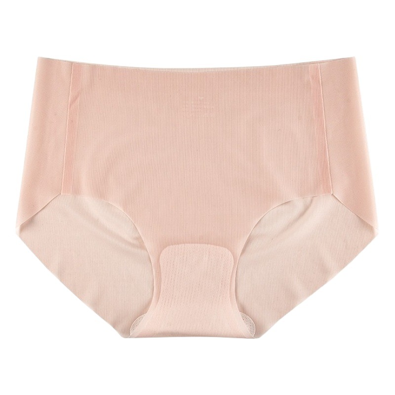Seamless Ice Silk Panties Girls Summer Thin Mask Pants Quick-drying Breathable 3D Peach Hip Naked Panties