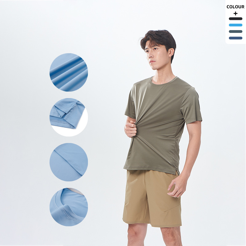 Sports Short-sleeved T-shirt Men's Summer Top Thin Quick-drying Clothes Casual Outdoor Running Basketball Training Fitness Clothes