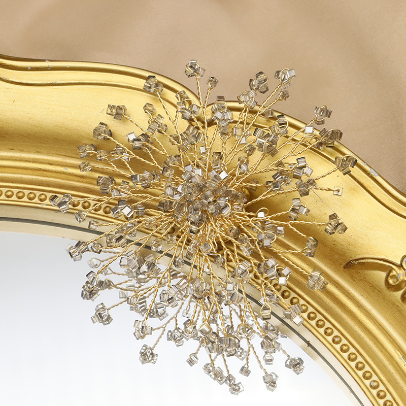Picture of Natural pearl brooch high-grade niche transparent gray snowflake set brooch high-end retro sunflower wholesale