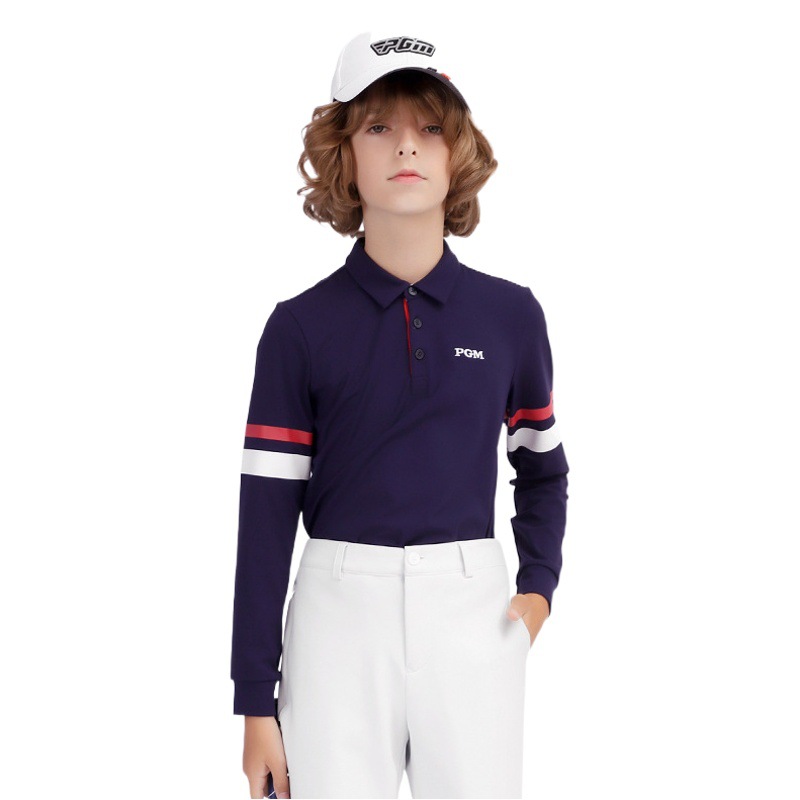 PGM new products children golf clothes long sleeve T-shirt boys autumn and winter youth golf clothing sportswear